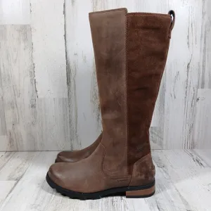 Sorel Brown Suede Waterproof Brown Leather Tall Riding Boots  #1457