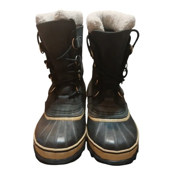 Sorel Caribou Boots Insulated Black Men's Rubber Winter Waterproof Boots