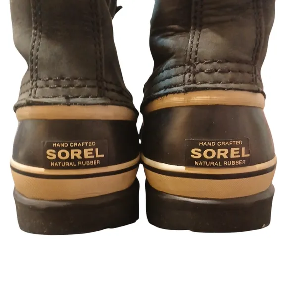 Sorel Caribou Boots Insulated Black Men's Rubber Winter Waterproof Boots