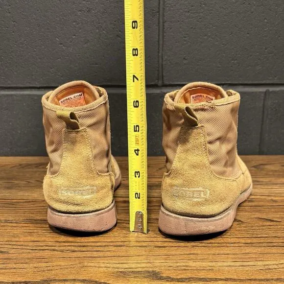 Sorel Caribou Tan Leather Waterproof Combat Boots Men’s 11.5