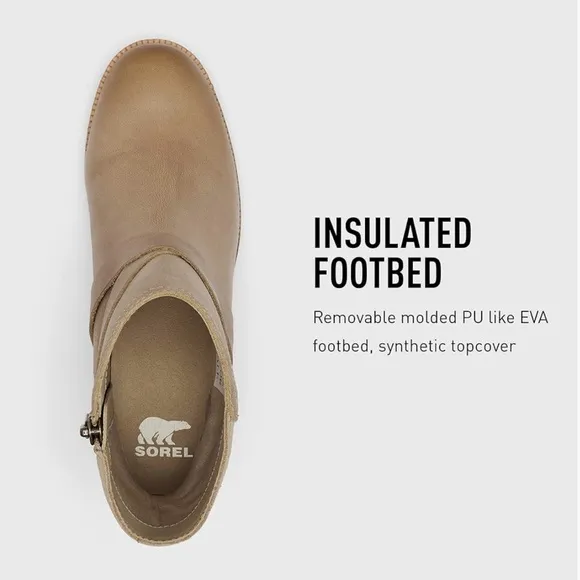 Sorel Cate Buckle Boots in Sandy Tan Waterproof Leather