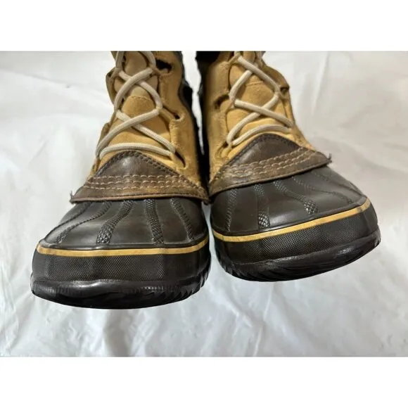 Sorel Cate The Great Brown Leather Waterproof Tall Winter Insulated Boots Size 7