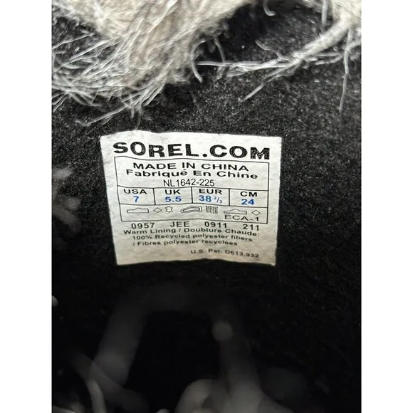 Sorel Cate The Great Brown Leather Waterproof Tall Winter Insulated Boots Size 7