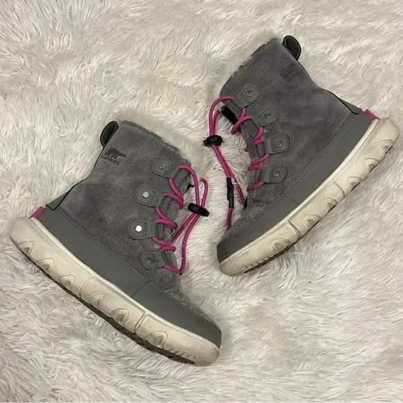 Sorel Children's Explorer Lace-Up Waterproof Cold-Weather Boots Size 2