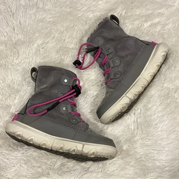 Sorel Children's Explorer Lace-Up Waterproof Cold-Weather Boots Size 2