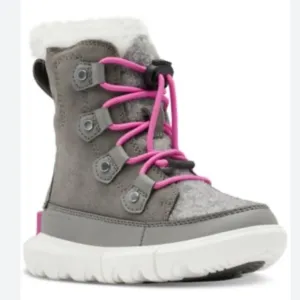 Sorel Children's Explorer Lace-Up Waterproof Cold-Weather Boots Size 2