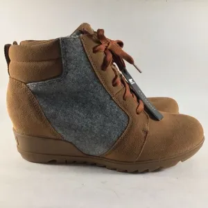 Sorel Evie Women’s Waterproof Boots Suede Brown Size 8 NL4926-242