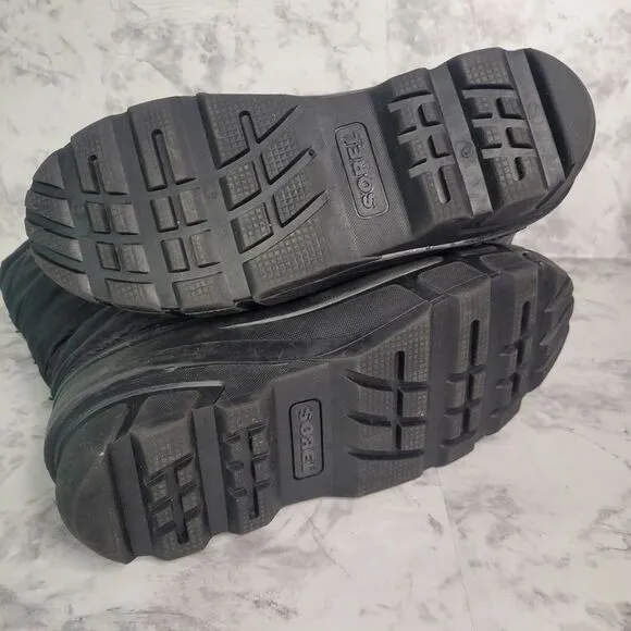 Sorel Glacier Men's Size 7 Insulated Extreme Snow Boots Black Winter Ski