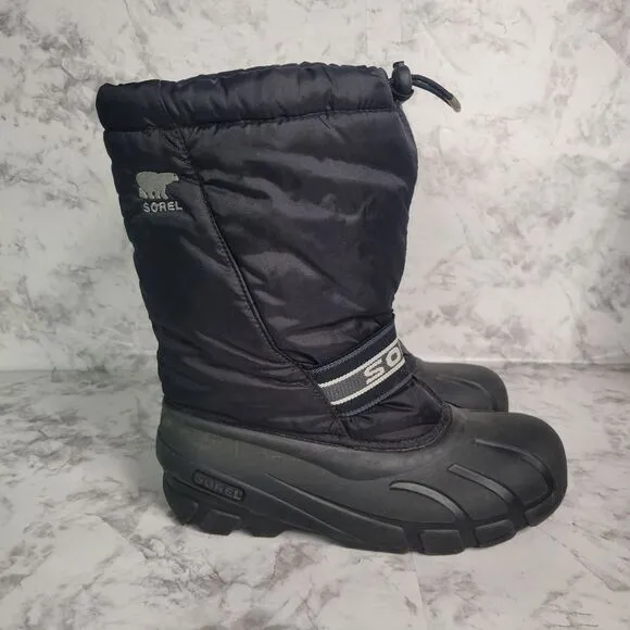 Sorel Glacier Men's Size 7 Insulated Extreme Snow Boots Black Winter Ski