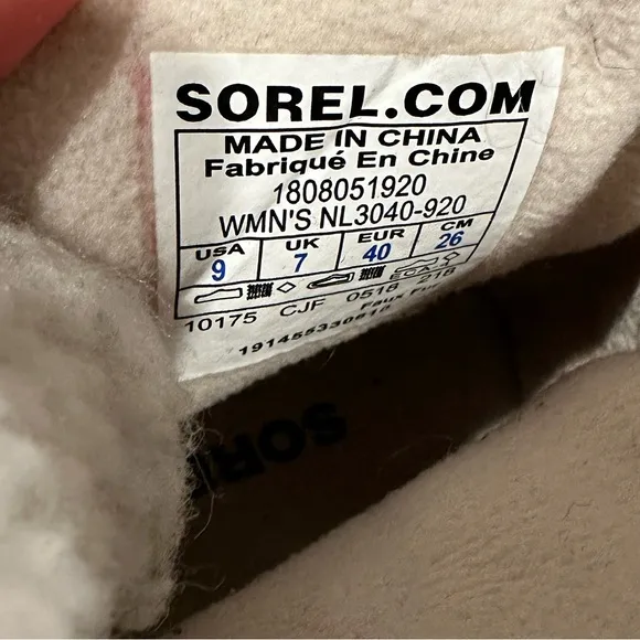 SOREL JOAN EXPLORER KINETIC Women's Cream Taupe Winter Snow Boots 9