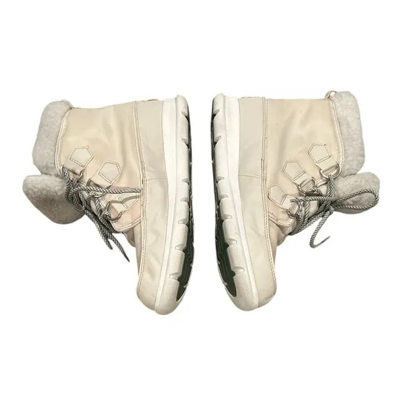 SOREL JOAN EXPLORER KINETIC Women's Cream Taupe Winter Snow Boots 9