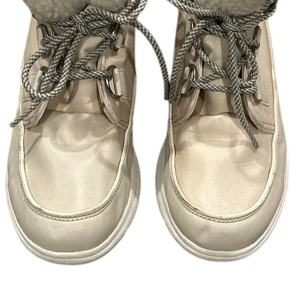 SOREL JOAN EXPLORER KINETIC Women's Cream Taupe Winter Snow Boots 9