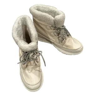 SOREL JOAN EXPLORER KINETIC Women's Cream Taupe Winter Snow Boots 9