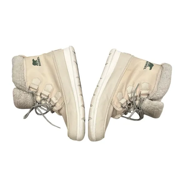 SOREL JOAN EXPLORER KINETIC Women's Cream Taupe Winter Snow Boots 9