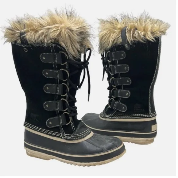Sorel Joan of arc Black waterproof boots s 7