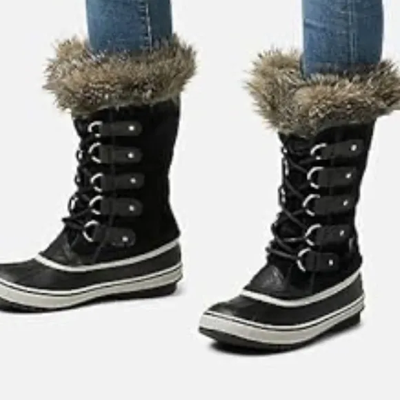 Sorel Joan of arc Black waterproof boots s 7