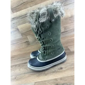 Sorel Joan of Arctic Snow Gray Waterproof Leather Womens Boots NL1540 Si…