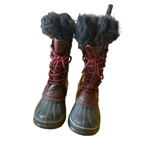 Sorel Joan of Arctic Wine Oxblood Red Winter Boots Sz 6.5