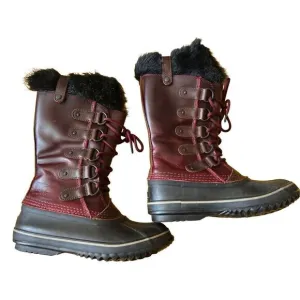 Sorel Joan of Arctic Wine Oxblood Red Winter Boots Sz 6.5