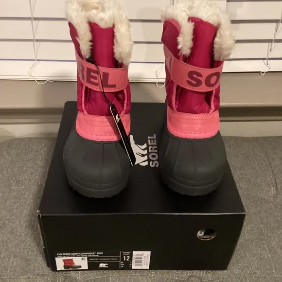 Sorel Kid's Snow Commander Cold-Weather Boots, size 12