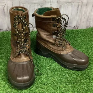 SOREL Leather Boots Waterproof Fleece Lined Brown Mens 7