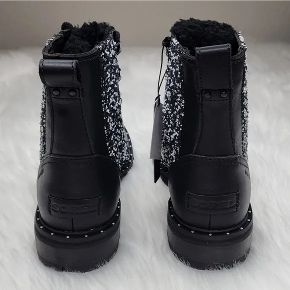 SOREL Lennox Lace Cozy Black Waterproof Boots