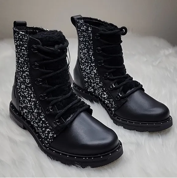 SOREL Lennox Lace Cozy Black Waterproof Boots