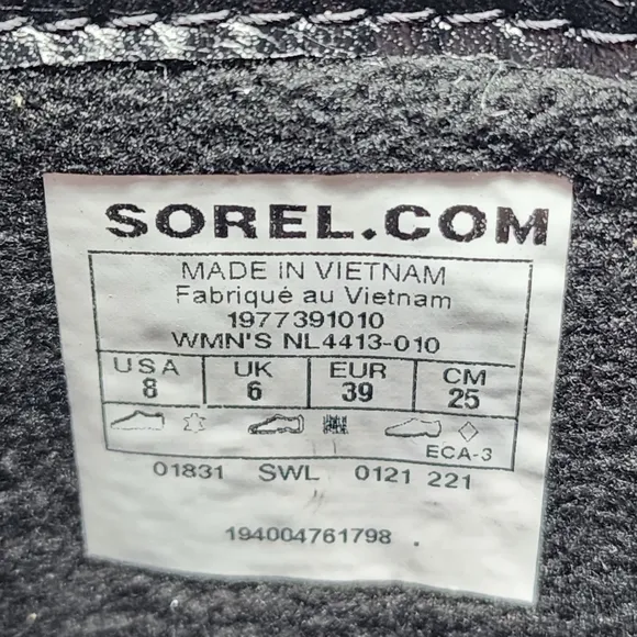 SOREL Lennox Lace Cozy Black Waterproof Boots