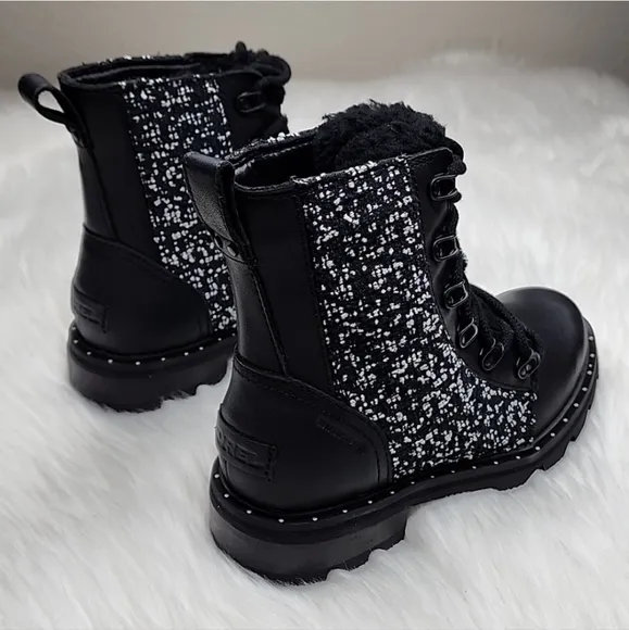 SOREL Lennox Lace Cozy Black Waterproof Boots