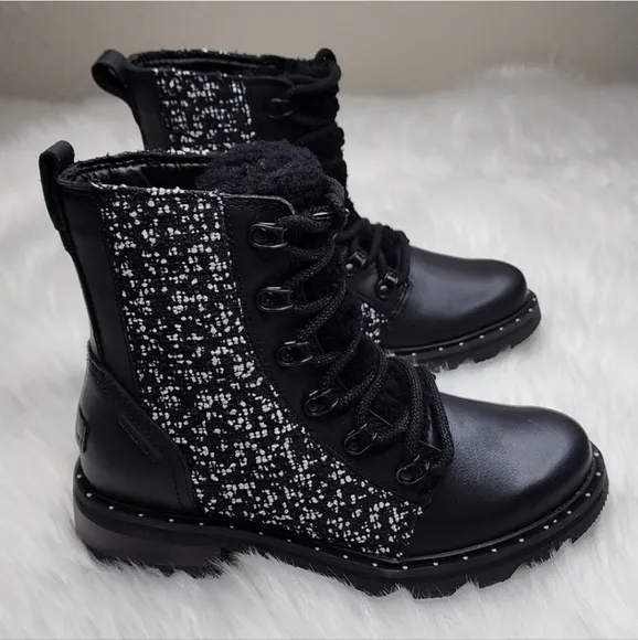 SOREL Lennox Lace Cozy Black Waterproof Boots