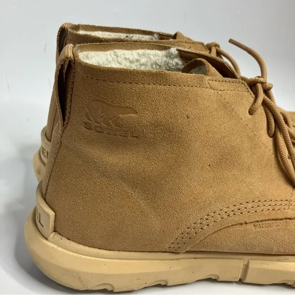 Sorel Men’s Explorer Drift waterproof boots tan suede size 11.5