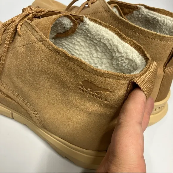 Sorel Men’s Explorer Drift waterproof boots tan suede size 11.5