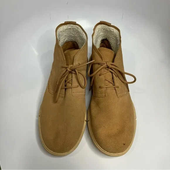 Sorel Men’s Explorer Drift waterproof boots tan suede size 11.5