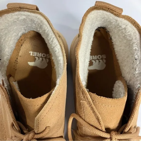 Sorel Men’s Explorer Drift waterproof boots tan suede size 11.5