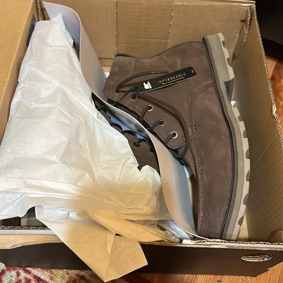 Sorel Mens Waterproof Moc Toe Fulton Boots Tobacco Brown Suede Leather Size 11