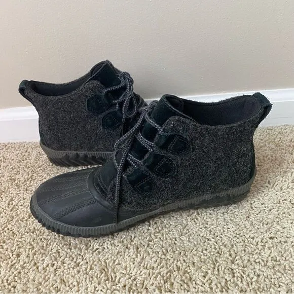 Sorel Out N About Duck Boots Waterproof Black Lux 8