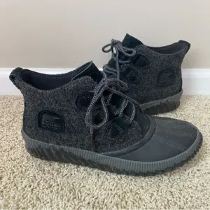 Sorel Out N About Duck Boots Waterproof Black Lux 8