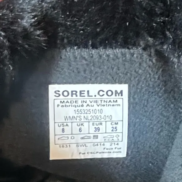 Sorel Tivoli High Il Snow Boots Waterproof Suede Leather Black Size 8
