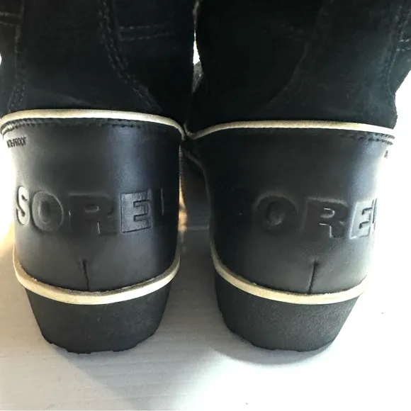 Sorel Tivoli High Il Snow Boots Waterproof Suede Leather Black Size 8