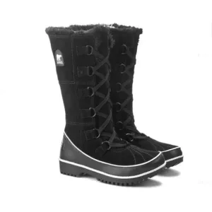 Sorel Tivoli High Il Snow Boots Waterproof Suede Leather Black Size 8