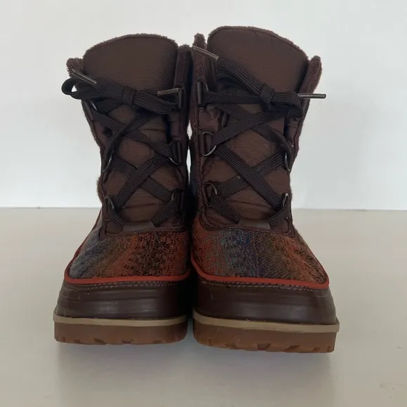 Sorel Tivoli II Aztec Blanket Tobacco Brown Women's Winter Boots, size8