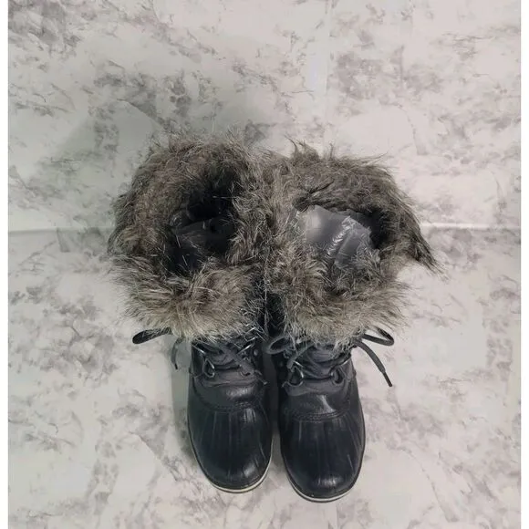 Sorel Tofino II Waterproof Winter Boots Womens Size 8 EU 39 Black Leather Rubber