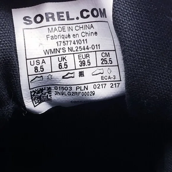Sorel Women's 8.5 Out N' About Boots Buffalo Plaid Lace Up Ankle Waterproof