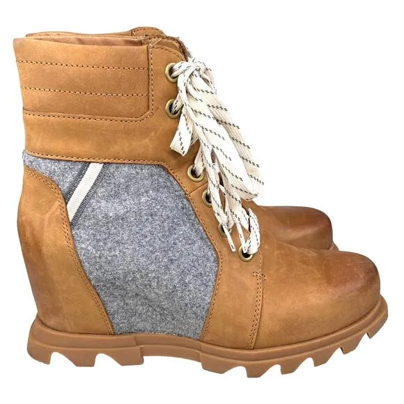 Sorel Women’s Joan Of Arctic Lexi III Brown Hidden Wedge Boot Size US 8.5