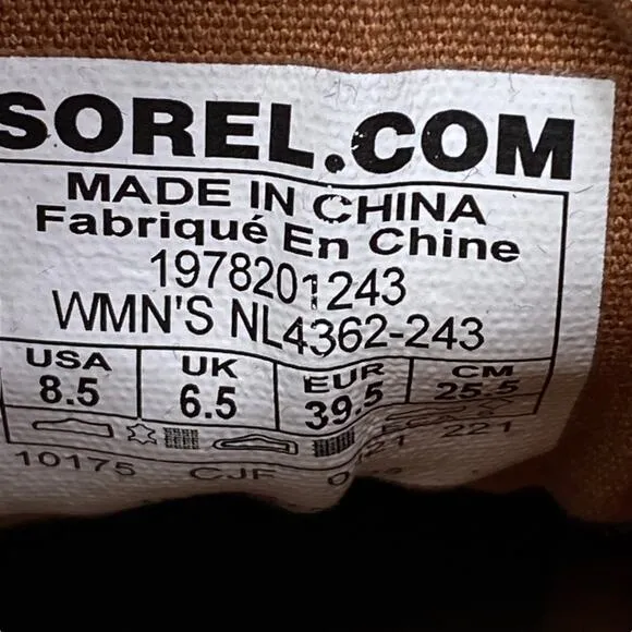 Sorel Women’s Joan Of Arctic Lexi III Brown Hidden Wedge Boot Size US 8.5