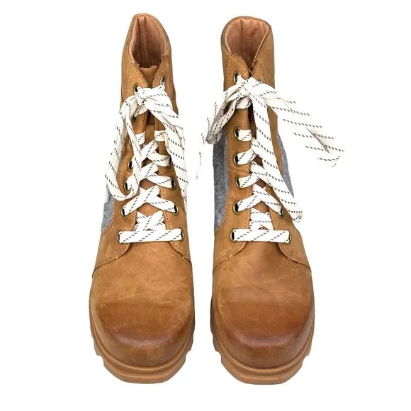 Sorel Women’s Joan Of Arctic Lexi III Brown Hidden Wedge Boot Size US 8.5