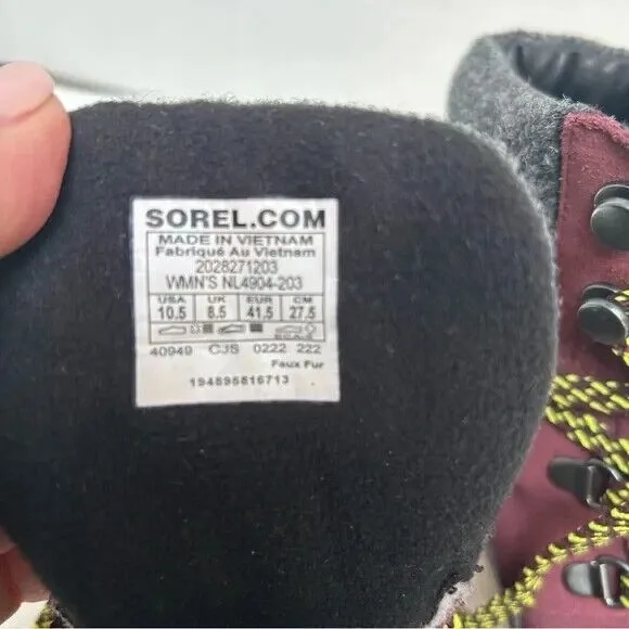 Sorel Women's Kinetic RNEGD Conquest Boot — Waterproof Leather Winter Boots 10.5