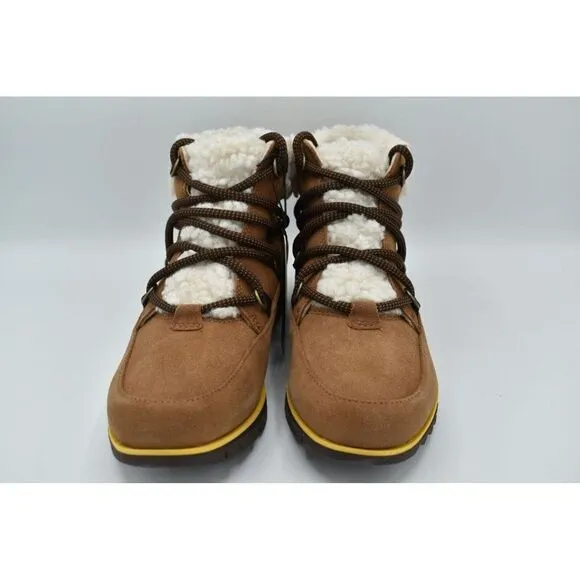 Sorel Womens Size 9.5 Harlow Lace Velvet Tan Blackened Brown Waterproof Boots