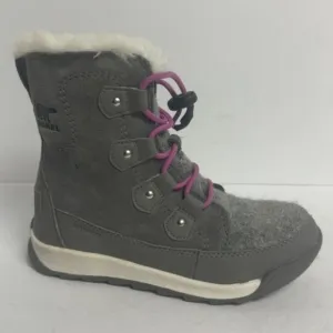 Sorel Youth Whitney II Joan Lace Waterproof Boot Size 2 M Big Kid
