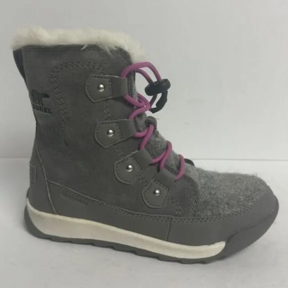 Sorel Youth Whitney II Joan Lace Waterproof Boot Size 2 M Big Kid
